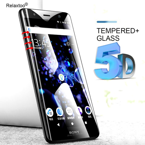 5D Curved Protective Glass On For Sony Xperia 10 Plus/ XZ3 / XZ4 /10/XZ Premium