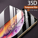 35D Curved Edge Full Cover Protective Glass On The For iPhone X / XR / XS
