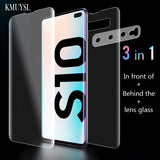 Screen Protector Hydrogel Front Film + Back Film + Camera Lens Glass For Samsung Galaxy S10 S10E S10 Plus
