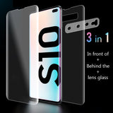 Screen Protector Hydrogel Front Film + Back Film + Camera Lens Glass For Samsung Galaxy S10 S10E S10 Plus